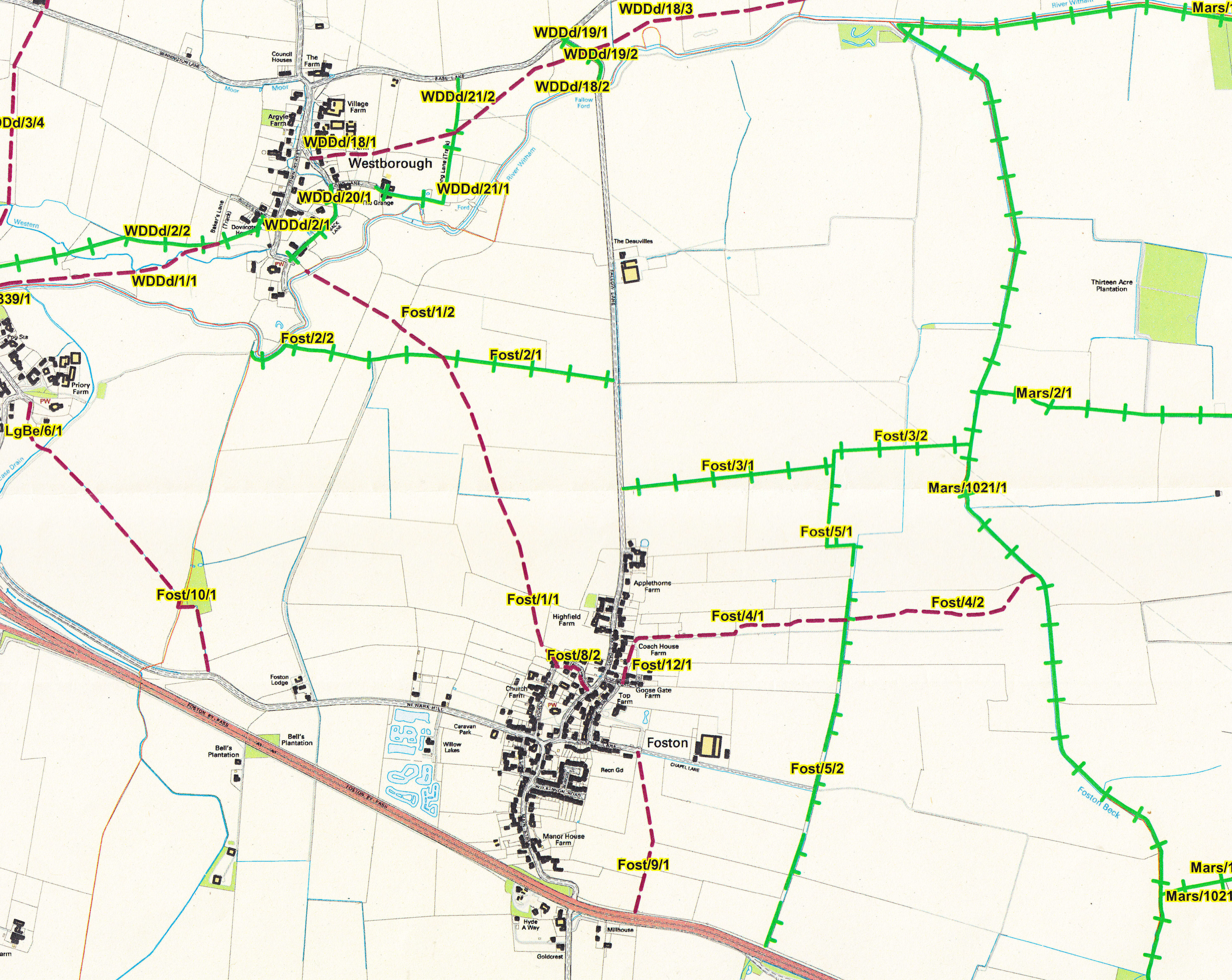 Foston footpath map